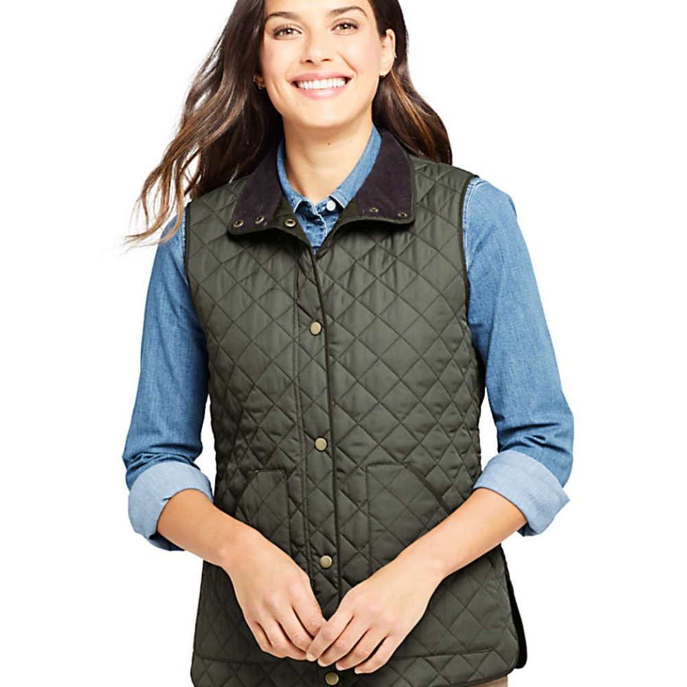 Lands End Women's Insulated Quilted Barn Vest Sz S - Picture 6 of 8